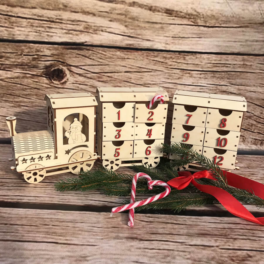 Kalendarz adwentowy - pociąg