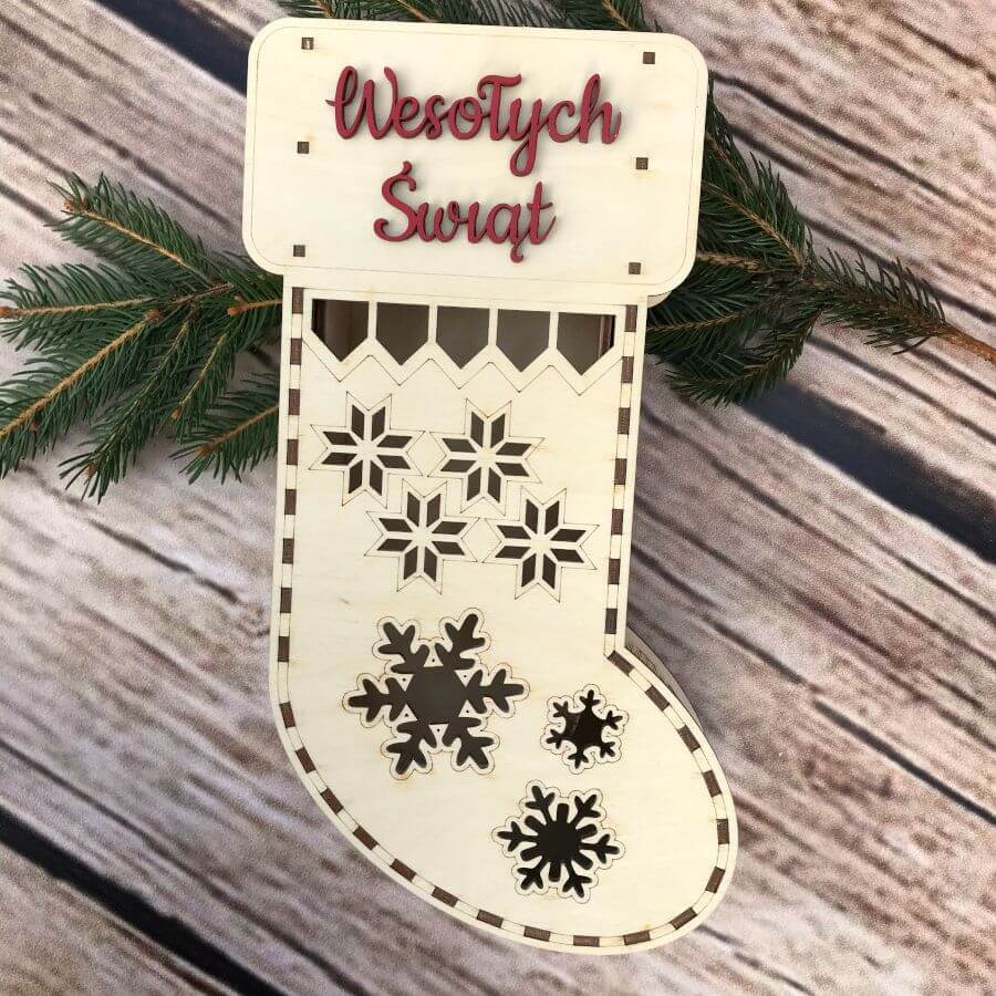 Świąteczna skarpeta na słodkości