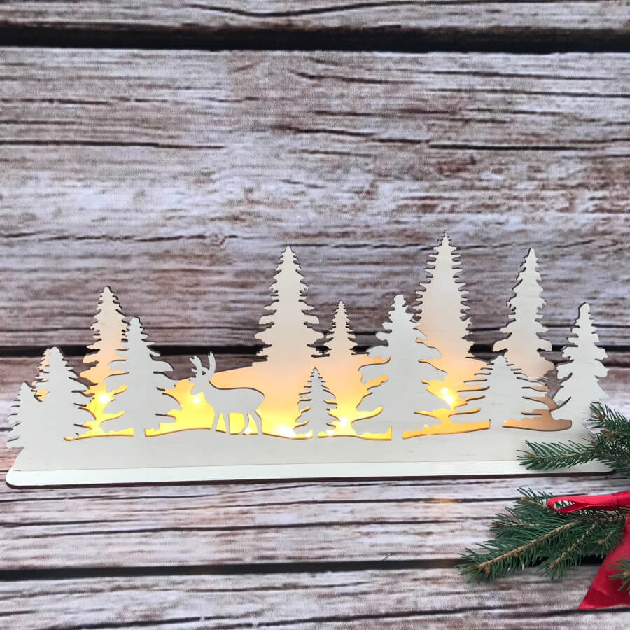 Dekoracja - Las z jeleniem (duża)