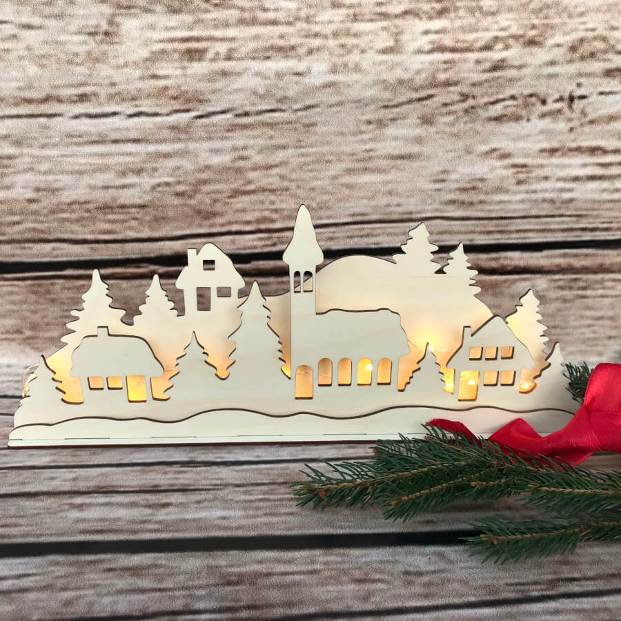 Dekoracja - Zimowa wioska