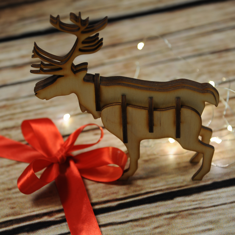Drewniany Jeleń 3D