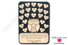 Tablica z życzeniami dla nauczyciela(sowa)