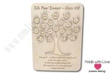 Tablica z życzeniami dla nauczyciela(rączki)