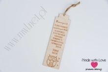 Zakładka zawieszka z dedykacją(nauczyciel to jedna z najbardziej)