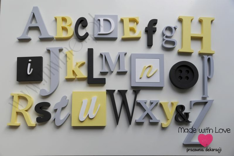 Alfabet 3D - wzór 2